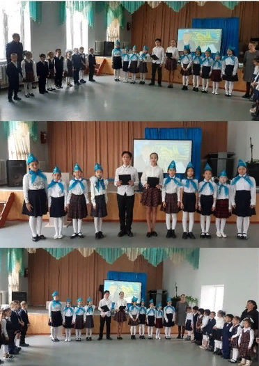 30 ноября 2021 года в канун праздника Дня Первого The presidentа РК учащиеся 1-х классов были приняты в детскую организацию «Жас Қыран».