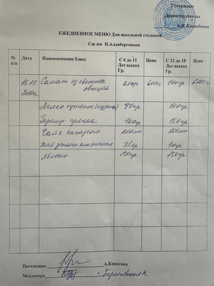 Ас мәзірі 15.11.2024