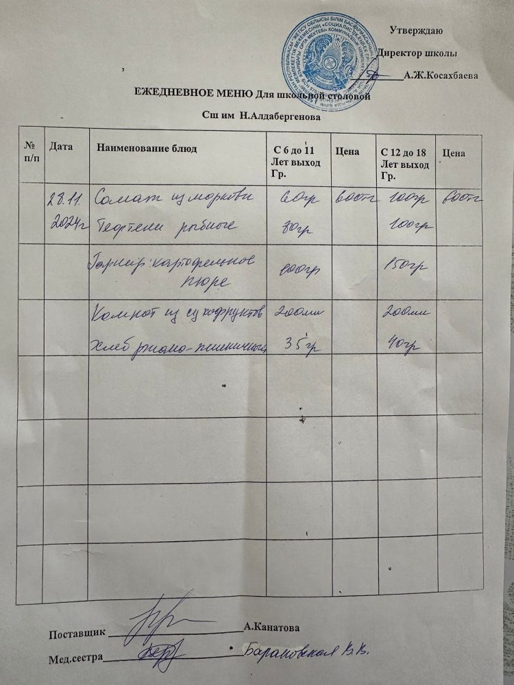 Ас мәзірі 28.11.2024