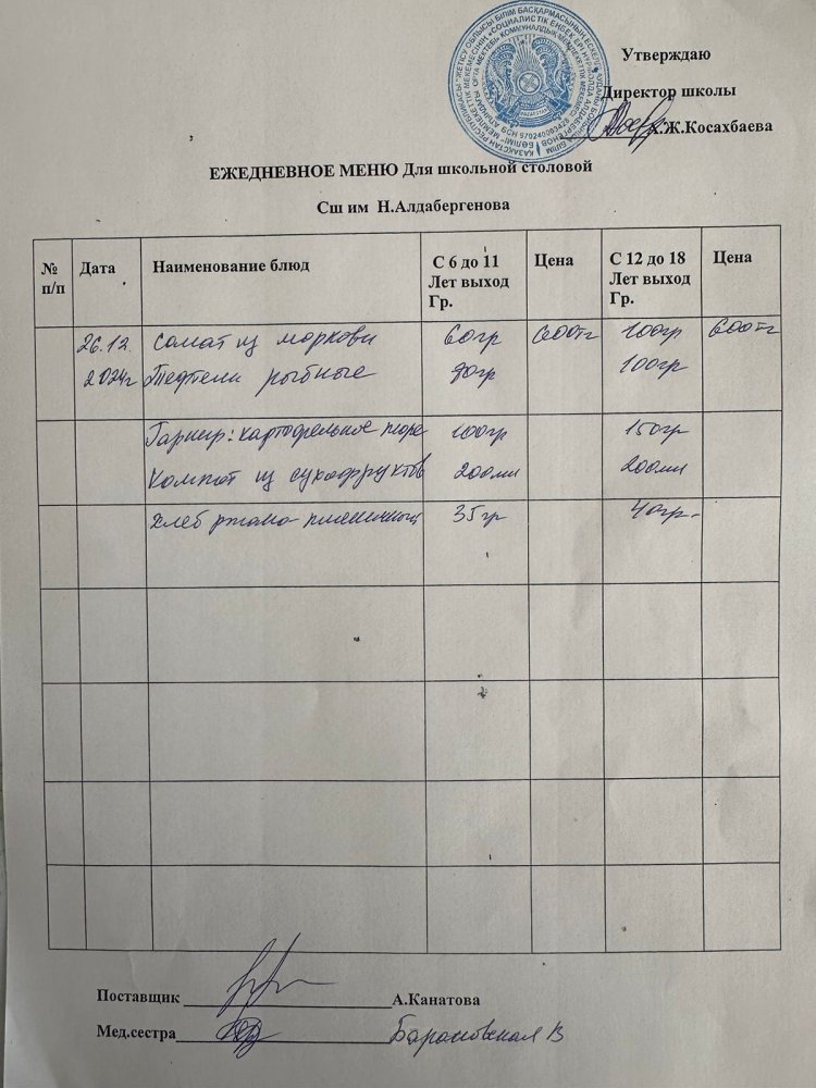 Ас мәзірі 26.12.2024