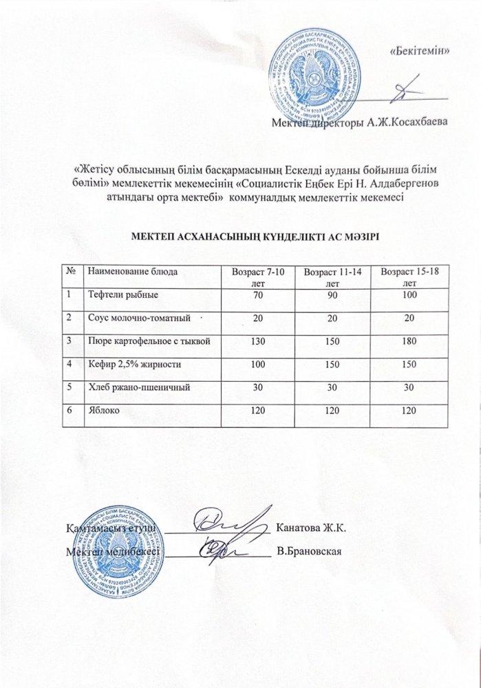 Ас мәзірі