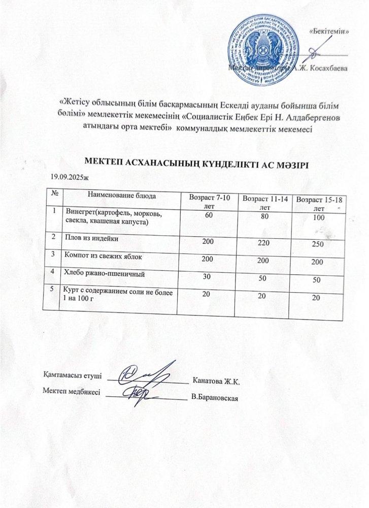 Ас мәзірі