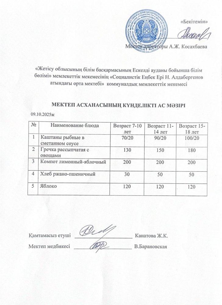Ас мәзірі